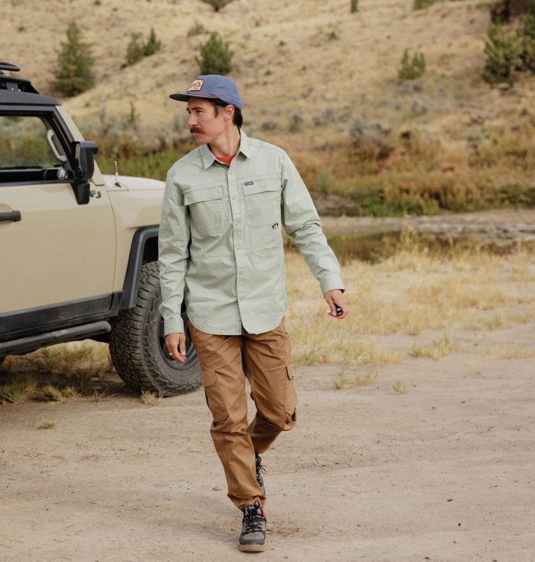 męska koszula z długim rękawem landroamer twill