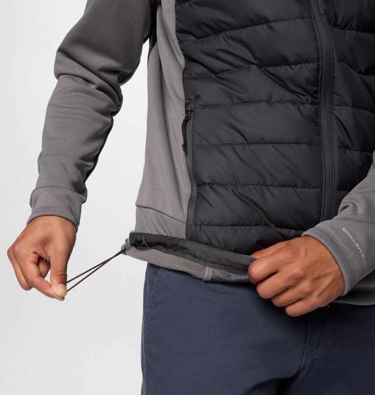 męska bluza z kapturem hybrydowym collegiate out-shield – ohio state