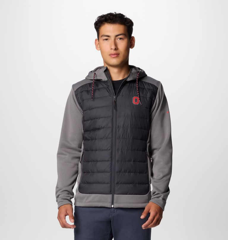 męska bluza z kapturem hybrydowym collegiate out-shield – ohio state