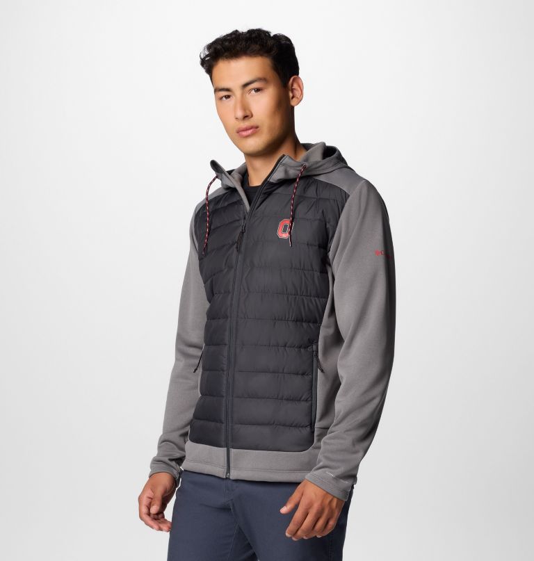 męska bluza z kapturem hybrydowym collegiate out-shield – ohio state