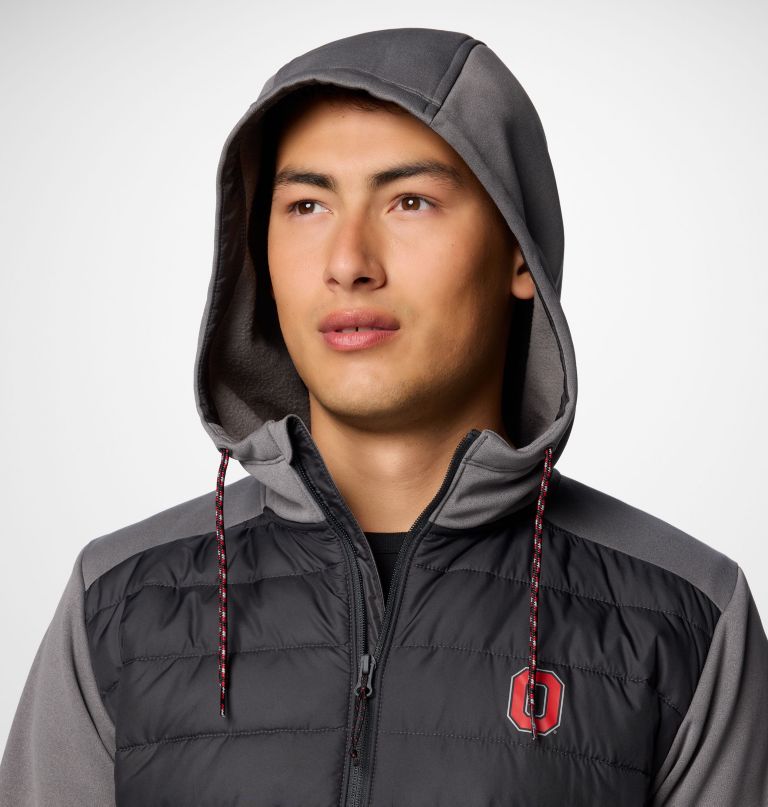 męska bluza z kapturem hybrydowym collegiate out-shield – ohio state