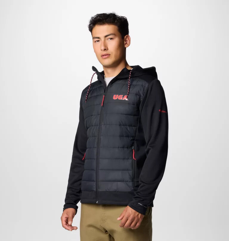 męska bluza z kapturem hybrydowym collegiate out-shield – georgia