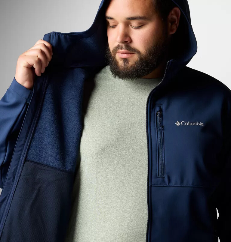 męska kurtka typu softshell z kapturem ascender ii – duża