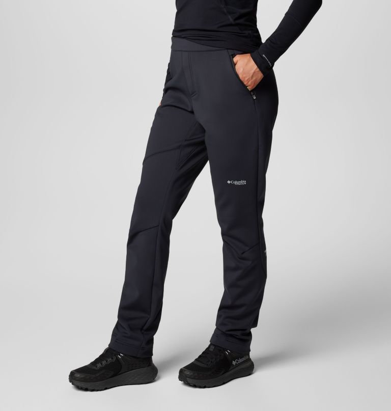 damskie spodnie softshell vast canyon z wysokim stanem