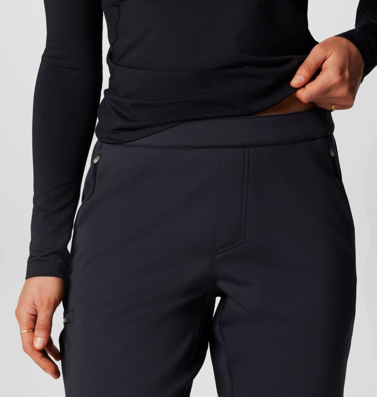 damskie spodnie softshell vast canyon z wysokim stanem