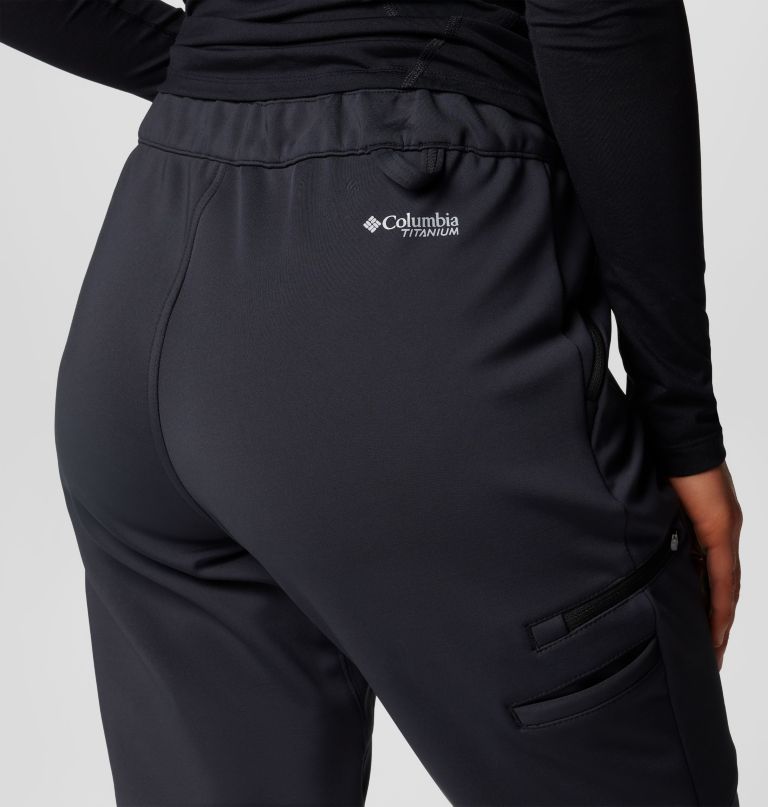 damskie spodnie softshell vast canyon z wysokim stanem