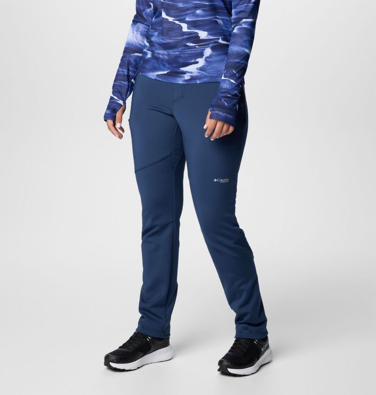 damskie spodnie softshell vast canyon z wysokim stanem