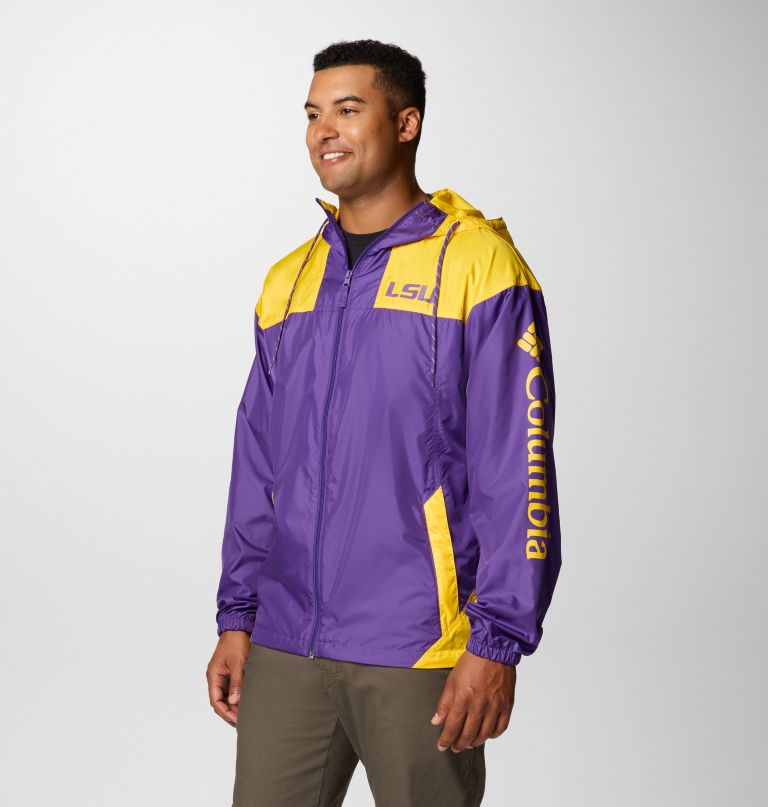 męska kurtka wiatrówka collegiate flash challenger ii – lsu
