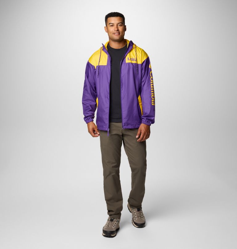 męska kurtka wiatrówka collegiate flash challenger ii – lsu
